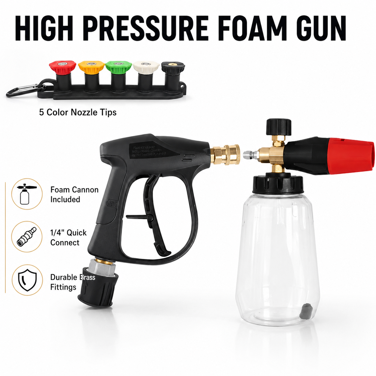 Pressure Washer Foam Gun - Комплект пенной насадки и пистолета для