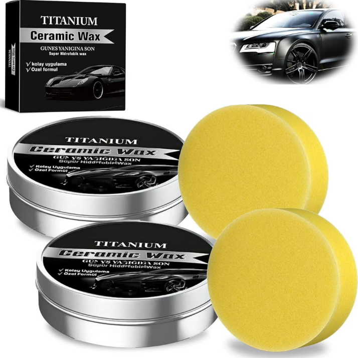 Car Wax Ceramic Coating - Набор для полировки автомобиля: титаново-керамическое восковое