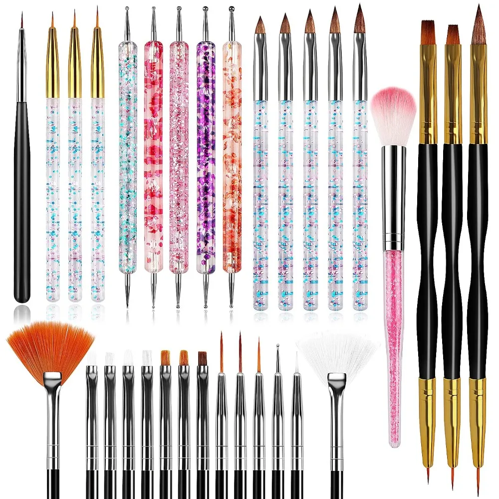 Detailing Brush Set - Набор из 32 кистей для нейл-арта,