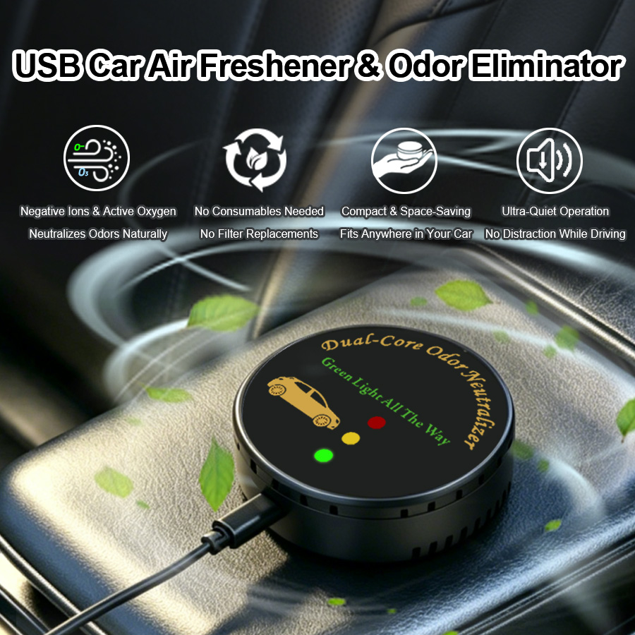 Odor Eliminator Car - Автомобильный очиститель воздуха, безфильтровый, USB, с