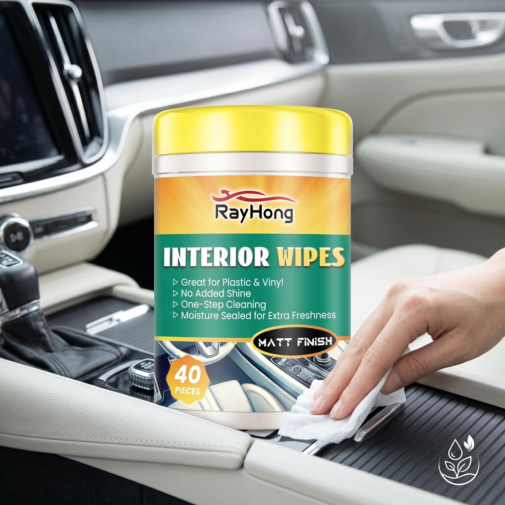 Leather Cleaner Interior - Салфетки RAYHONG для сияния салона автомобиля: