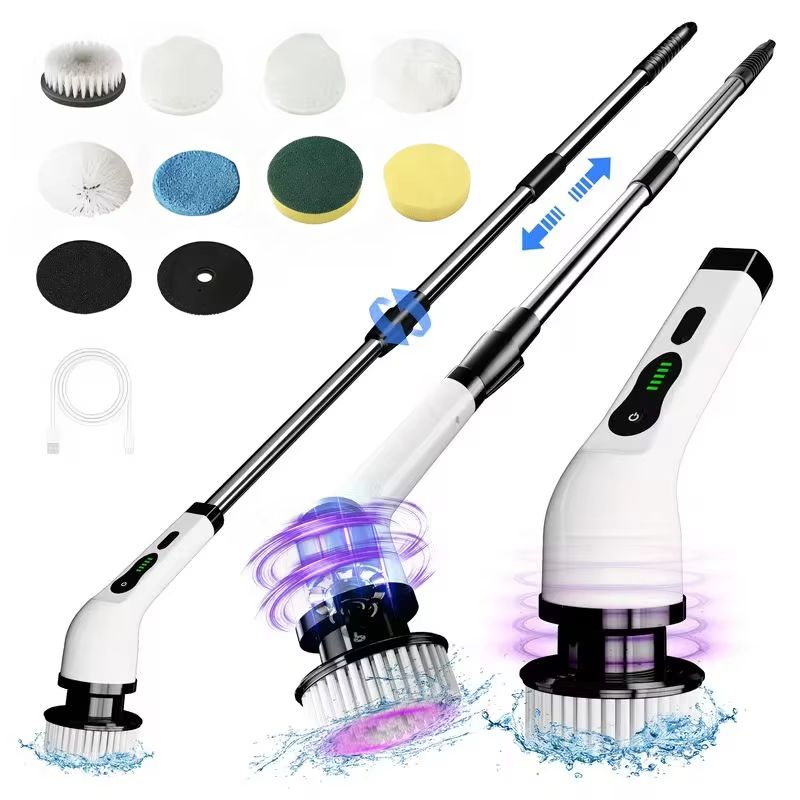 Car Cleaning Brush - Беспроводная электрическая вращающаяся щетка-скруббер, многофункциональная беспроводная