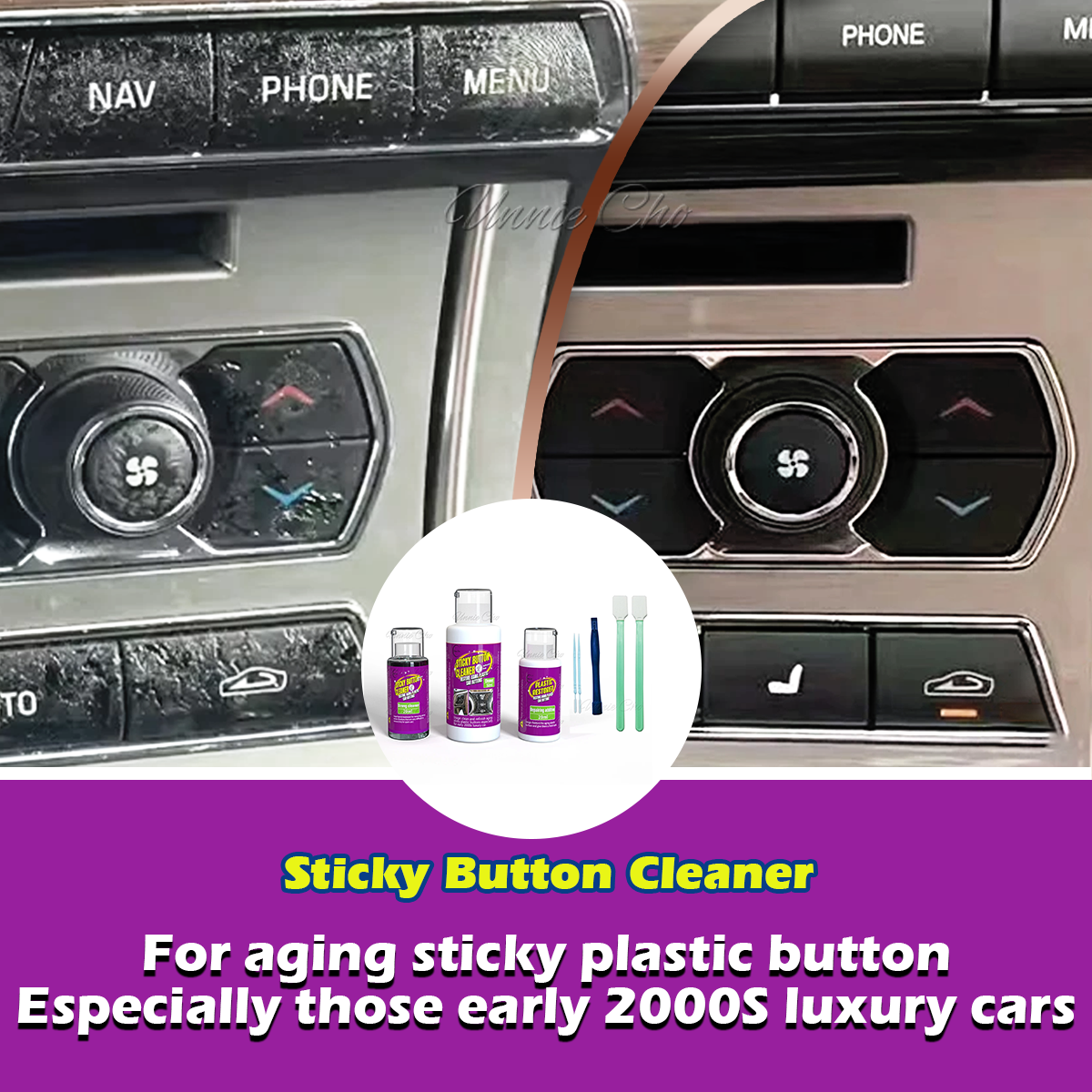 Trim Restorer Plastic - Удаление липких кнопок для Maserati, автомобильный