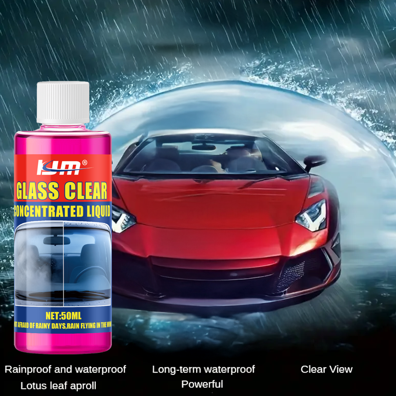 Glass Cleaner Streak - Концентрированная жидкость для очистки стекол KJM,