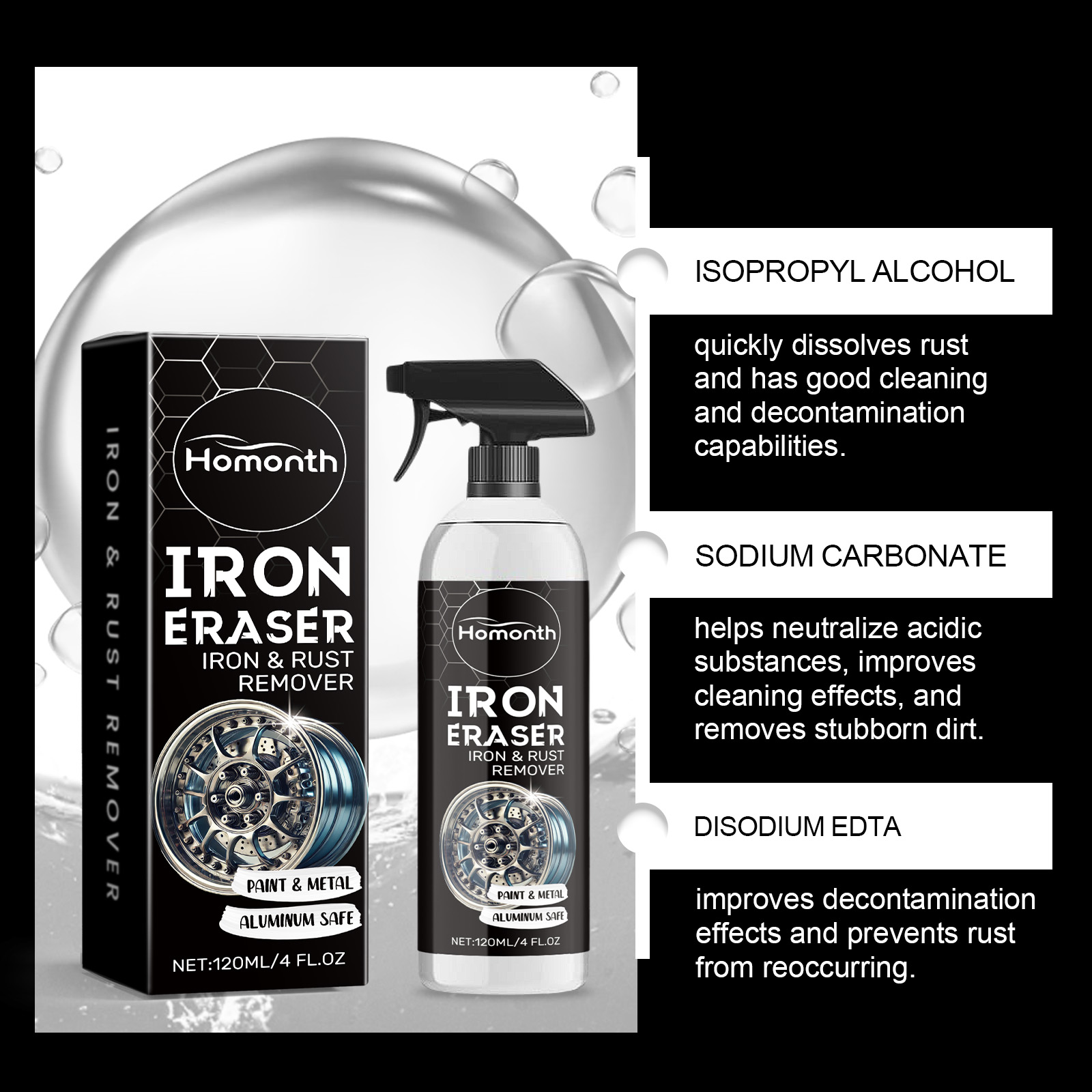 Спрей для удаления ржавчины с  – обзор и цена Wheel Cleaner Alloy