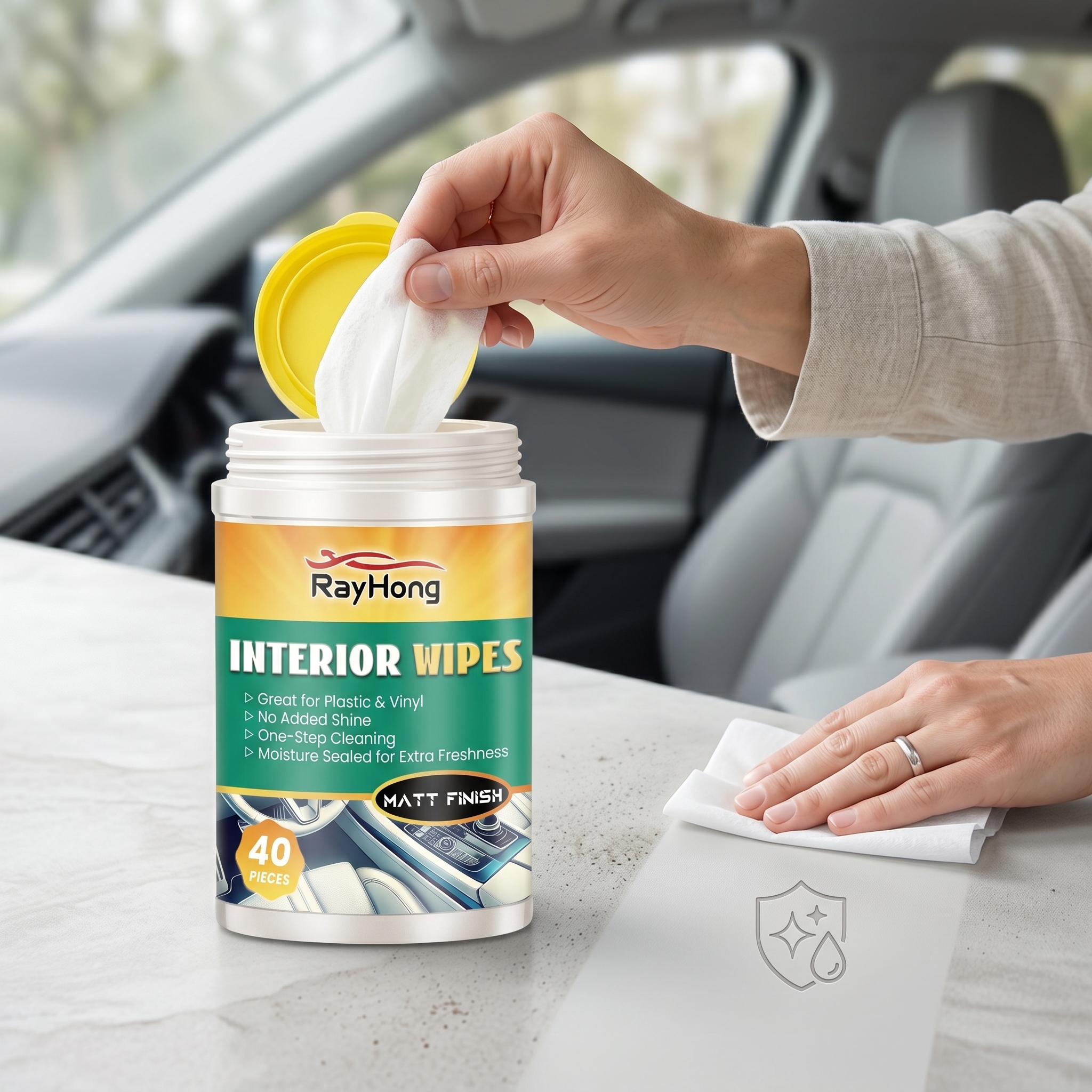 Салфетки RAYHONG для сияния са – обзор и цена Leather Cleaner Interior