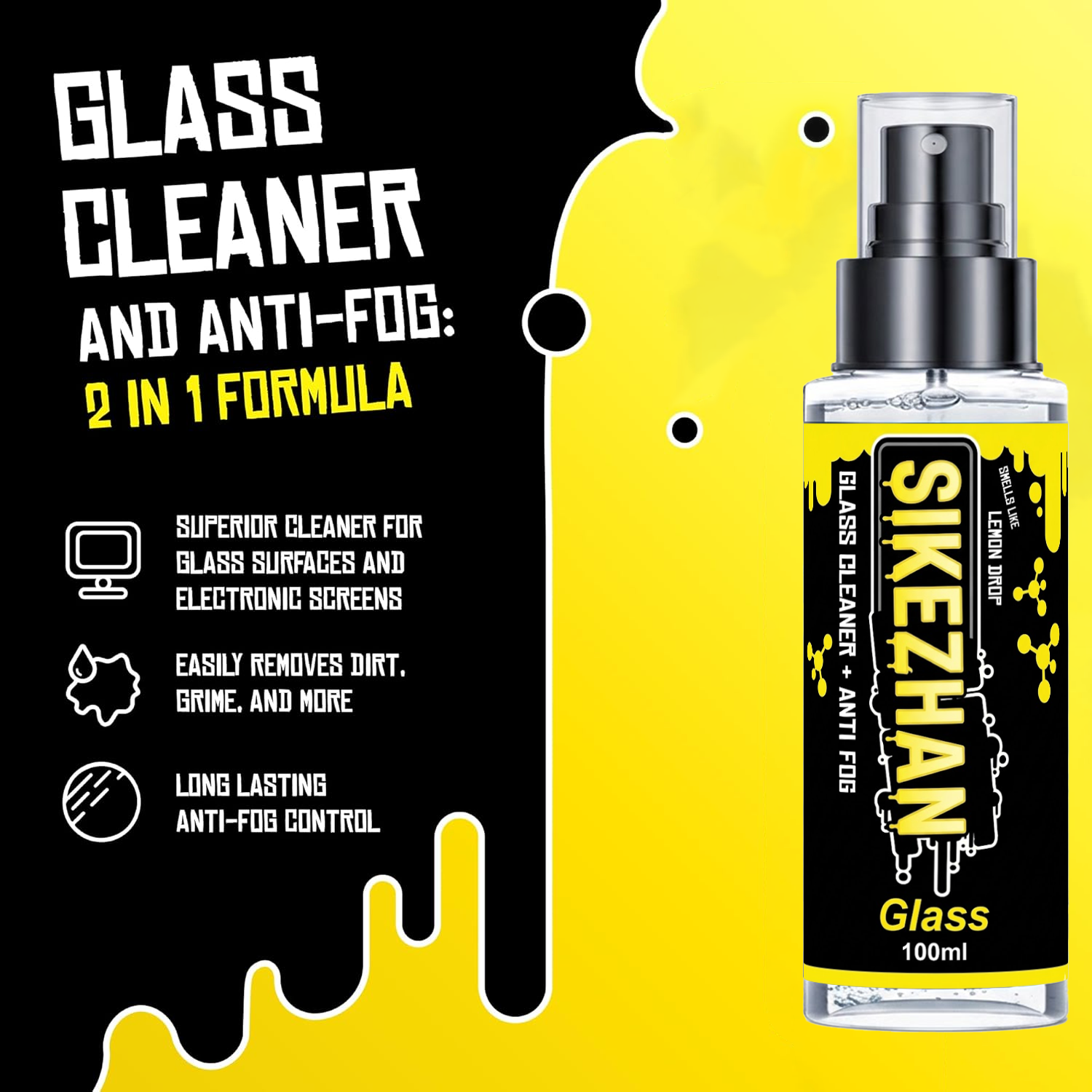 Спрей-антифог 2-в-1 и очистите – обзор и цена Glass Cleaner Streak