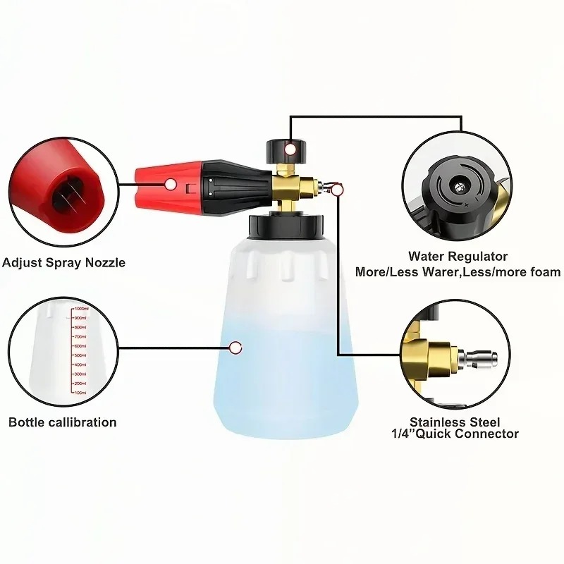 Регулируемая пенная насадка вы – обзор и цена Pressure Washer Foam Gun