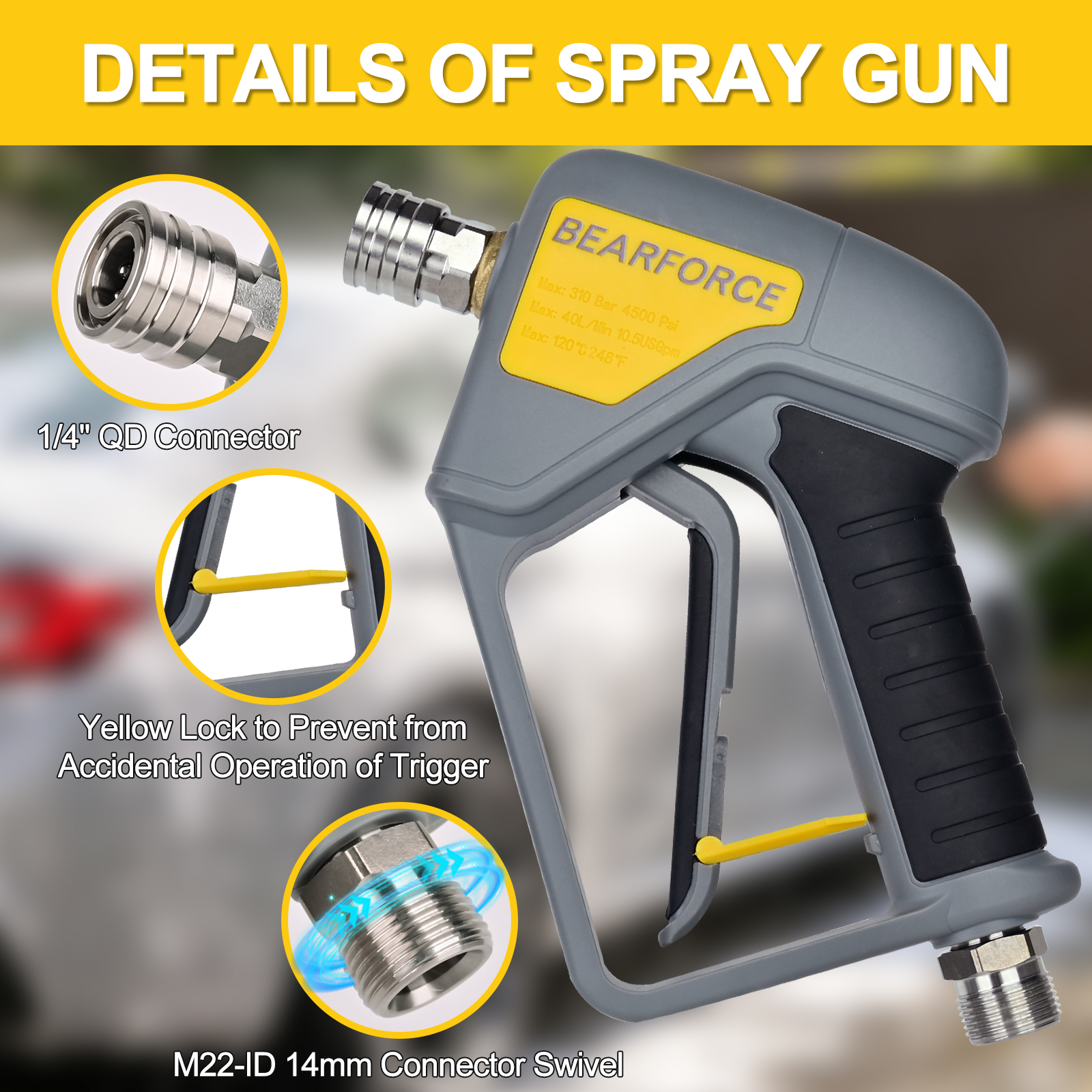 Пистолет-распылитель для мойки – обзор и цена Pressure Washer Foam Gun