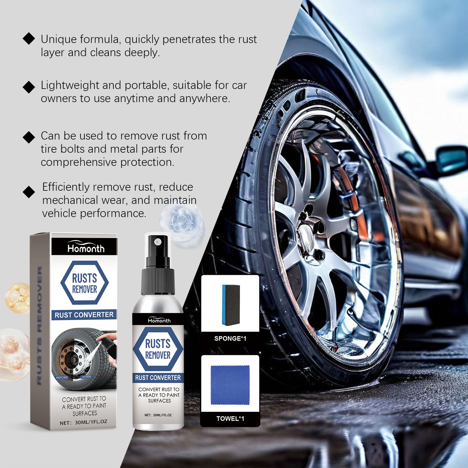 Спрей для удаления ржавчины с  – обзор и цена Wheel Cleaner Alloy