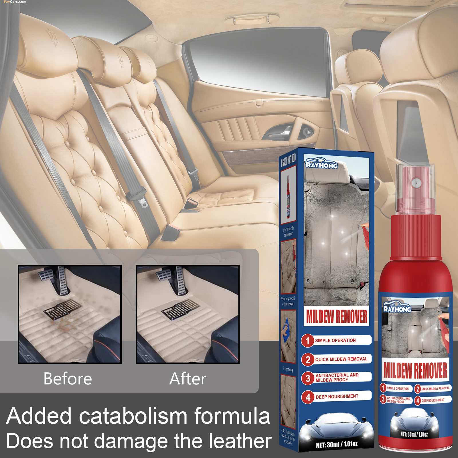 Спрей для удаления плесени в а – обзор и цена Leather Cleaner Interior